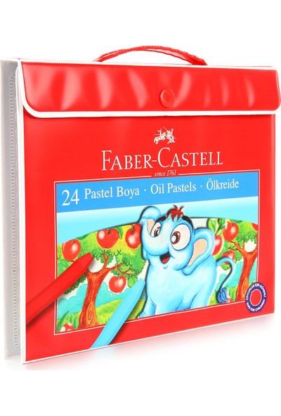 Faber-Castell Plastik Çantalı Tutuculu Pastel Boya 24 Renk