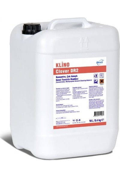 Klino Clover Dr2 Konsantre Çok Amaçlı Genel Temizlik Mad 9,4 kg