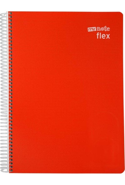 Mynote Flex A4 120 Yaprak Çizgili Defter Pp Kapak Kırmızı Renk