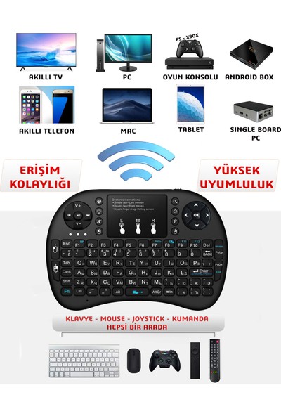 Techstorm Kobra Türkçe Mini Klavye - Touchpad