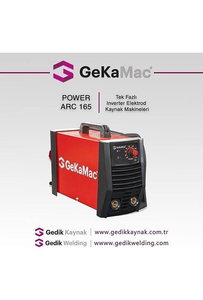 Gedik Kaynak GeKaMac Power ARC 165 MMA Elektrod Inverter Kaynak Makinesi