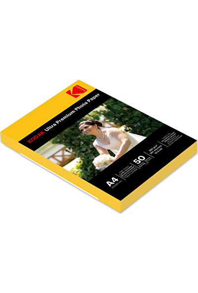 Kodak Ultra Premium Glossy,Parlak A4 260Gr/m² Fotoğraf Kağıdı 50 Yaprak
