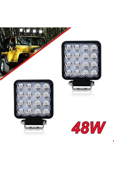 Ars 16 LED Off Road Çalışma Lambası 2'li Paket Su Geçirmez