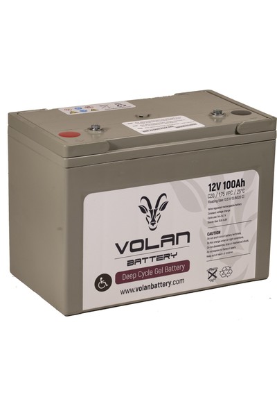 Volan Battery 12 Volt 100 Ah (Amper) Engelli Aracı Aküsü (Ücretsiz Kargo)