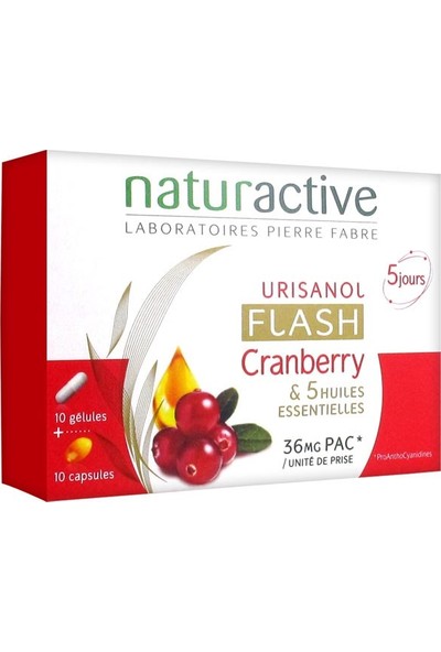 Naturactive Urisanol Flash ( Turna Yemişi ) Cranberry 10 Kapsül PİE995713