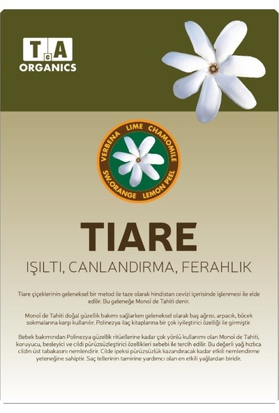 Tca Organics Tiare Hair Balm Saç Kremi 50 ml