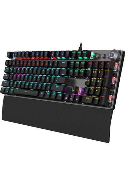 Rampage KB-R28 Blade Plus Siyah/Gümüş RGB Blue Switch Mekanik Oyuncu Klavye