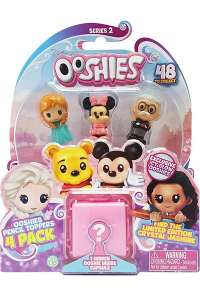 Lisanslı - Ooshies Disney Mini Figür 4'lü Paket - 2. Seri