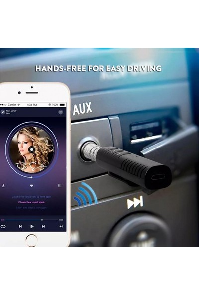 MMctech Car Bluetooth Music Driver Araç Aux Hands-Free Mp3 Bağlantı Kiti