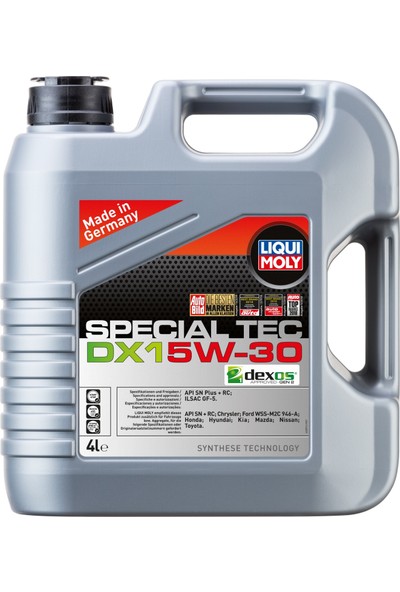 Liqui Moly Special Tec DX1 5W-30 4 Litre Motor Yağı ( Üretim Yılı: 2022 )