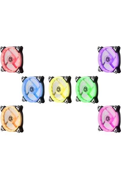 Evercool CS1230RGB 120x120x25 mm 7 Renkli Kasa Fanı