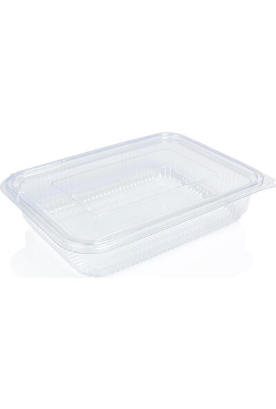 Plastik Sızdırmaz Gıda Kabı Düz Kapak 1250 gr - 50 Adet