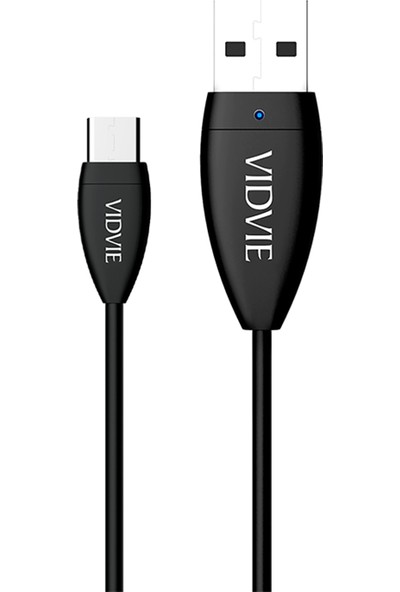 Vidvie CB402VN 2.1A Micro USB Işıklı Şarj & Data Kablo 1 mt