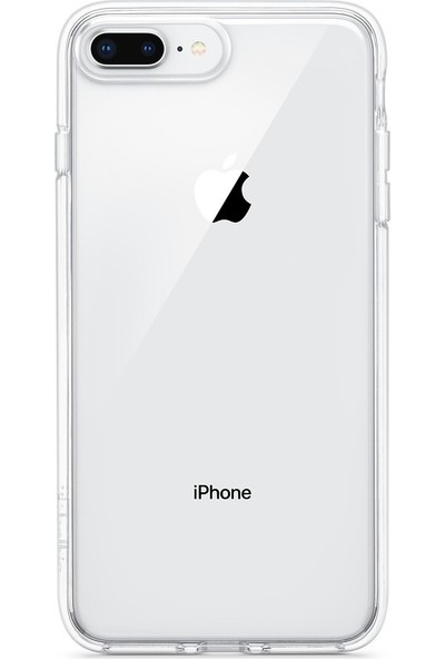 ZORE Apple iPhone 7/8 Plus Ultra İnce Premium Kılıf Kapak Kılıf - Şeffaf
