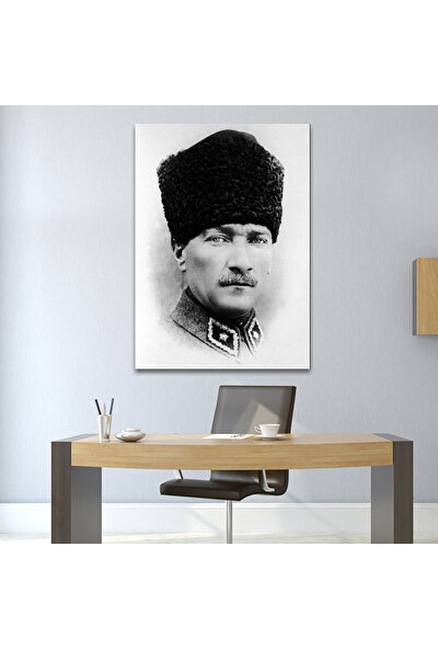 Çerçevelet Karakalem Atatürk Portresi 50 x 70 cm
