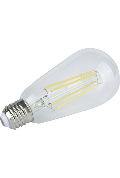 Maxima ST64 Edison LED 6.5 W Uzun Filament 6500K Şeffaf Beyaz Işık