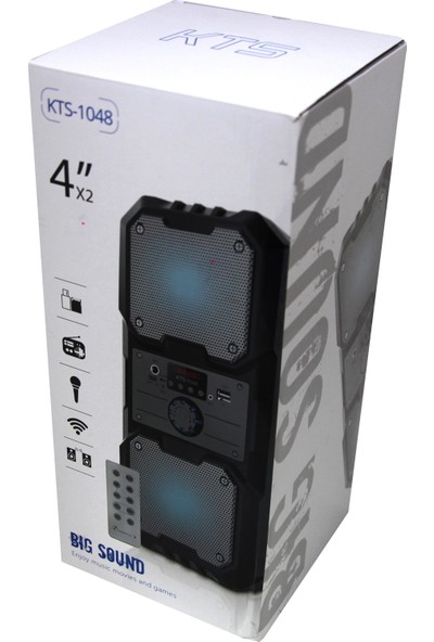 KTS-1048 BT/USB/TF/FM Kumandalı Destekli Speaker