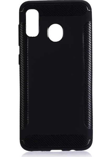 Xiaomi Mi A2 Kılıf Fit Carbon Brushed Tpu Kılıf Siyah