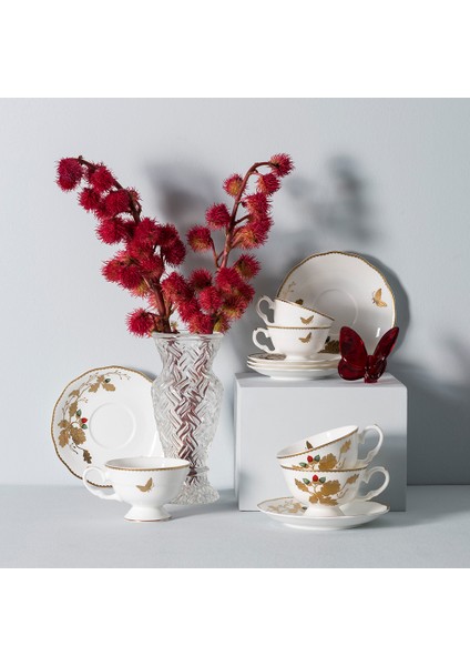 Golden Butterfly 2li Çay Fincanı Seti