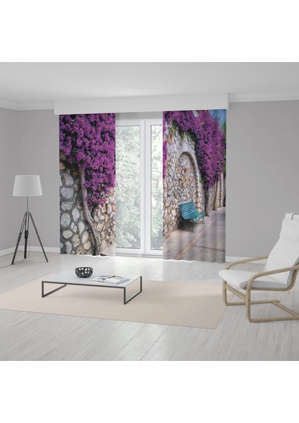 Çift Kanatlı Özel Tasarım Dijital Baskılı Fon Perde - 2 Kanat - 140 x 260 cm
