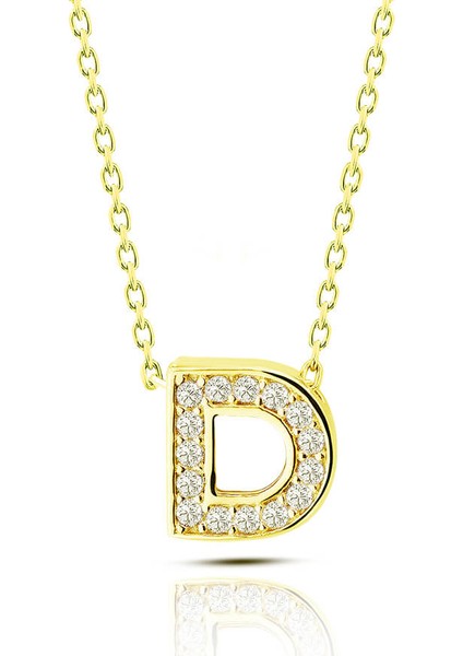 Taşlı Harf Altın Kolye