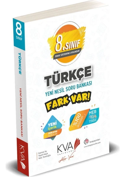 Koray Varol Akademi Koray Yayınları 8.Sınıf Fark Var Türkçe Soru Bankası