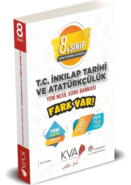 Yayınları 8.Sınıf Fark Var T.C İnkılap Tarihi ve Atatürkçülük Soru Bankası