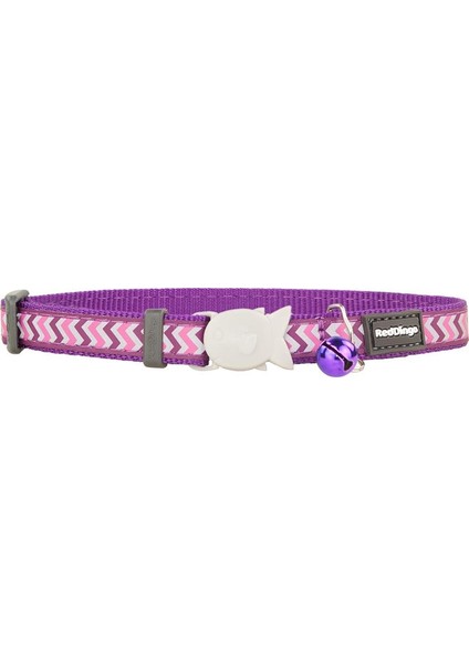 Reddingo Fosforlu Ziggy Desenli Mor Kedi Boyun Tasması 12 mm