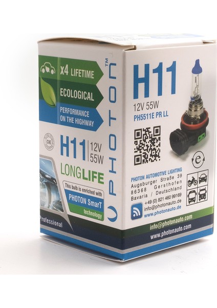 H11 12V 55W Pr Ll +%30 Fazla Işık
