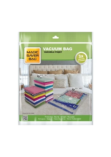 Seç & Al Magic Saver Bag Büyük Boy Vakumlu Hurç Yorgan Hurcu Vakumlu Hurc Poşet Saklama Torbası