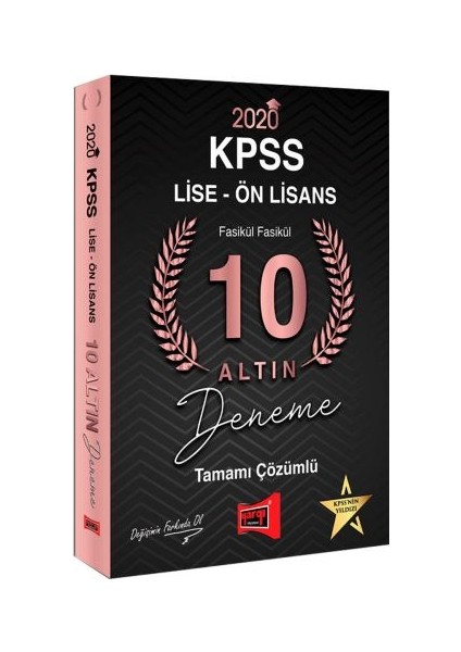 2020 KPSS Lise Ön Lisans 10 Altın Fasikül Fasikül Tamamı Çözümlü Deneme Sınavı