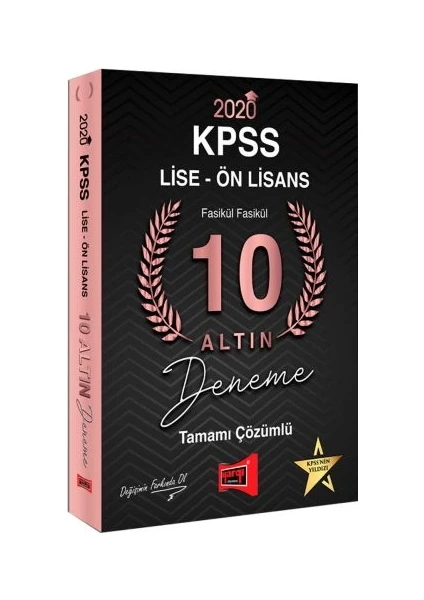 Yargı Yayınevi 2020 KPSS Lise Ön Lisans 10 Altın Fasikül Fasikül Tamamı Çözümlü Deneme Sınavı