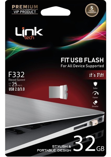 Fit Premium 32GB Metal 25MB/s USB Flash Bellek