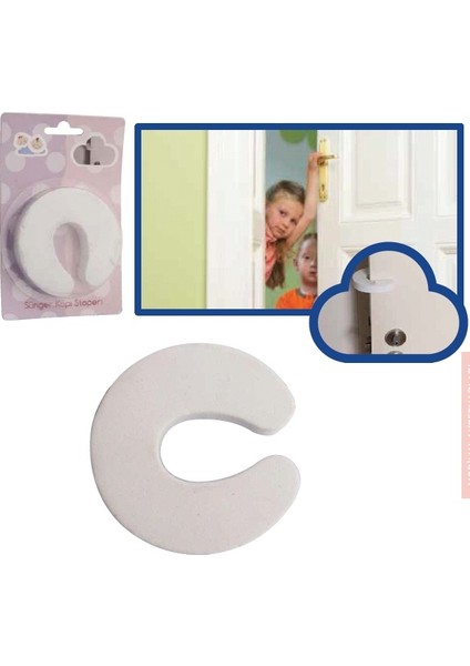 Çocuk Güvenlik Ürünü ( Kapı Stoperi - Ani Kapanan Kapılardan Koruma Ürünü ) - Paket Içi 1 Adet