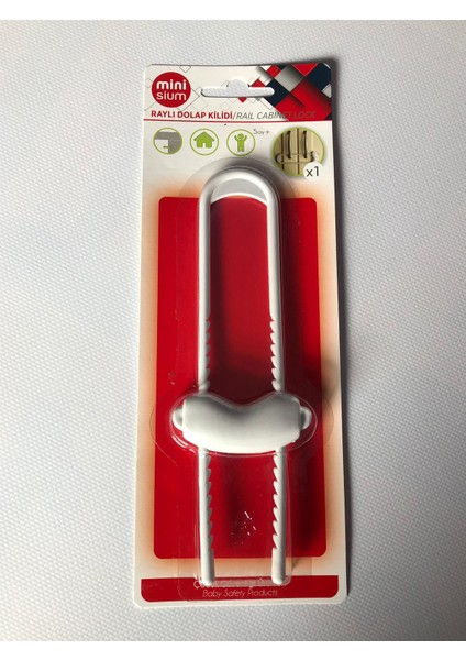 Çocuk Güvenlik Ürünü ( Raylı Dolap Kilidi - Tüm Kulplarda Kullanıma Uygundur ) - Paket Içi 1 Adet modelleri