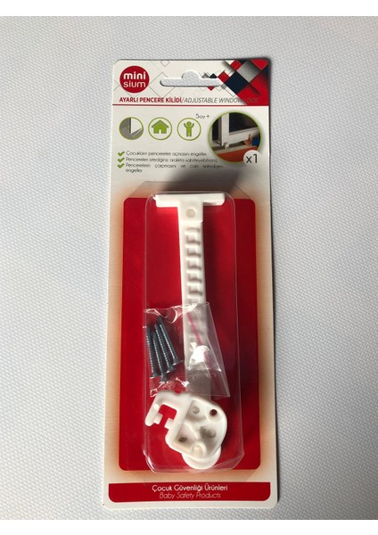 Çocuk Güvenlik Ürünü ( Ayarlı Pencere Kilidi ) - Paket Içi 1 Adet modelleri