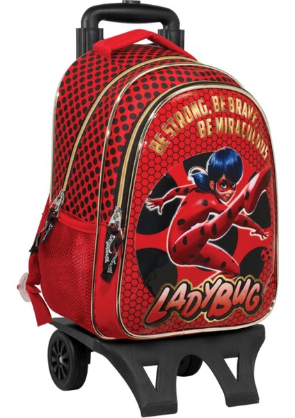 Miraculous Ladybug Parlak ve Simli Kız Çocuk Çekçek Okul Çantası