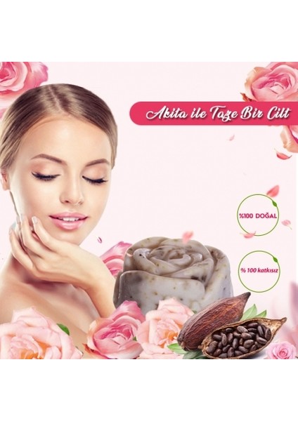 % 100 Doğal Sabun Güllü Kakaolu 100GR