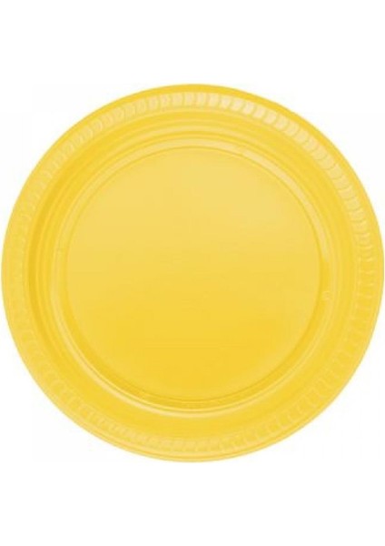 Sarı Plastik Tabak 22 cm 25'li