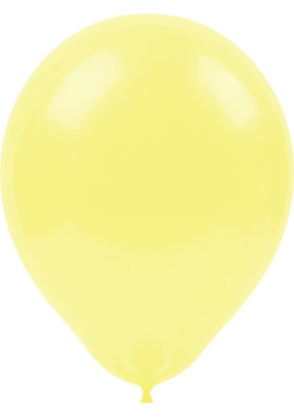 Pastel Açık Sarı Balon 12'li
