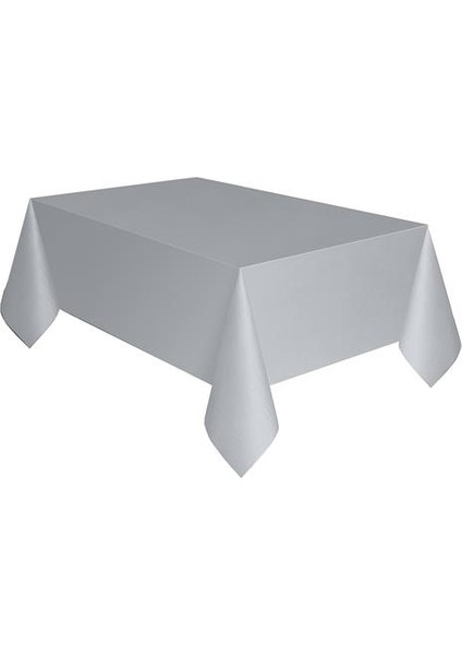 Gümüş Plastik Masa Örtüsü 137 x 270 cm