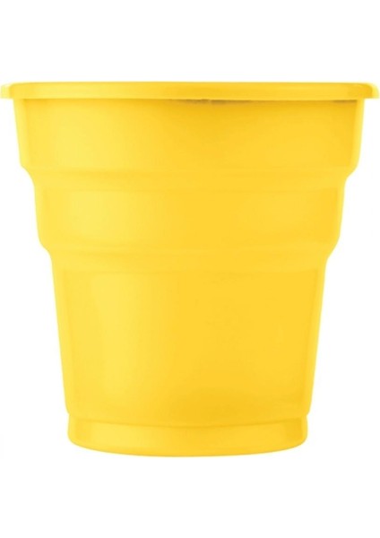 Sarı Plastik Meşrubat Bardağı 25'li