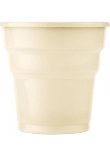 Krem Plastik Meşrubat Bardağı 25'li