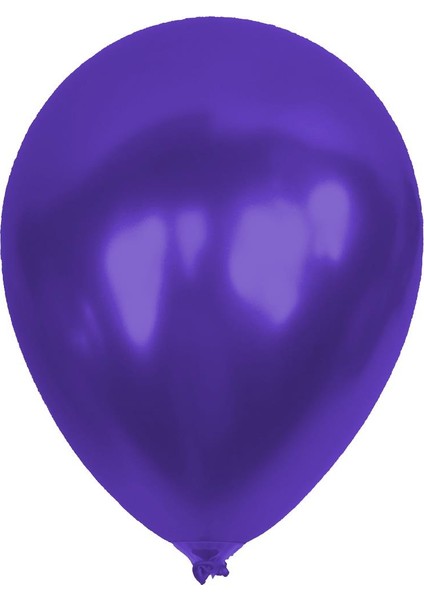 Metalik Mor Balon 12'li