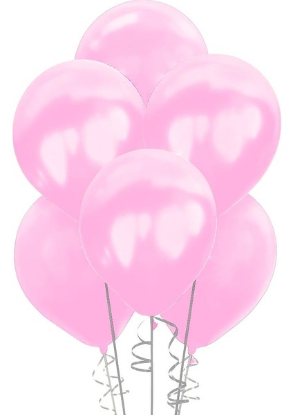 Metalik Açık Pembe Balon 100'lü