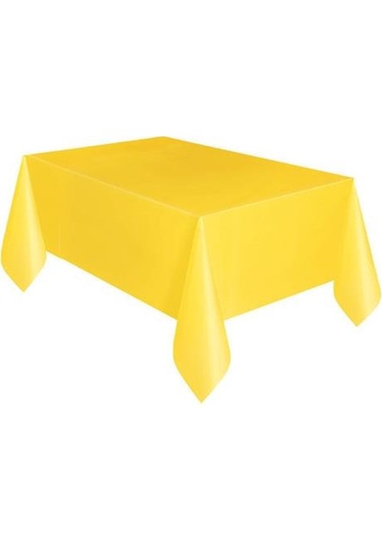 Sarı Plastik Masa Örtüsü 137 x 270 cm