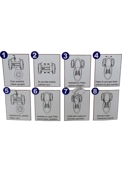 Ayakkabıya Takılan Alıştırma Paten Çocuk Yetişkin Spor Oyuncak +8