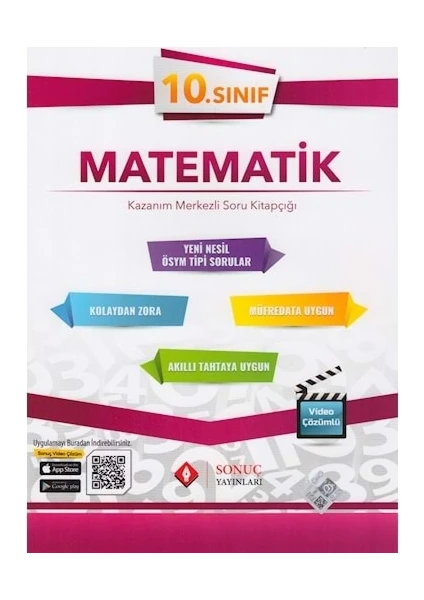 Sonuç Yayınları  10.Sınıf Matematik Kazanım Merkezli Soru Kitapçığı Seti