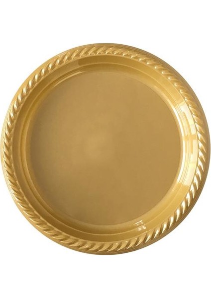 Altın Plastik Tabak 22 cm 10'lu