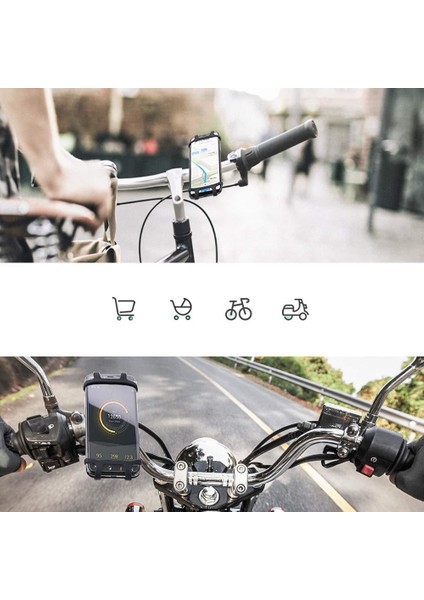 Gidon Bağlantılı Bisiklet Motosiklet Esnek Silikon Telefon Tutucu